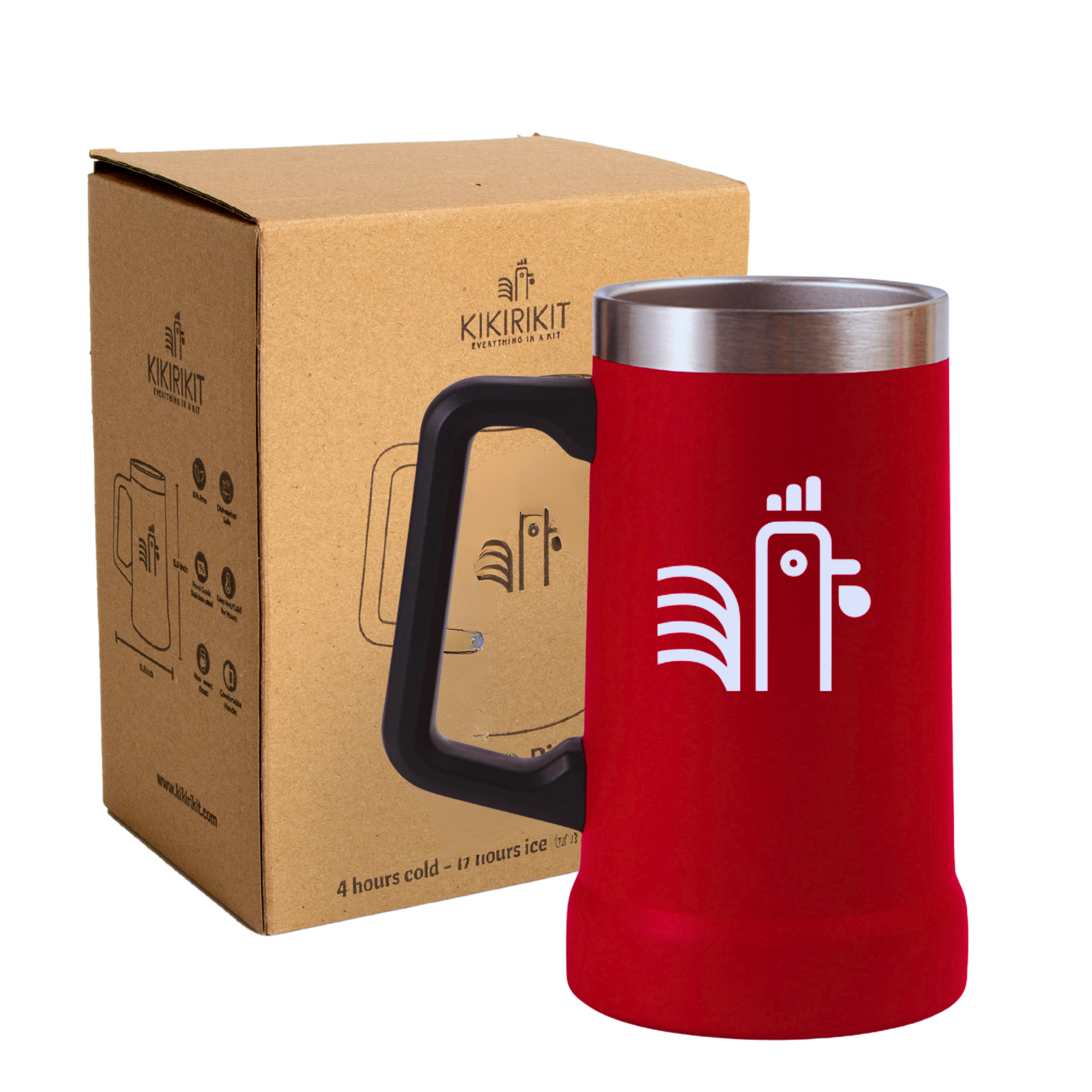 Kikirikit Red Beer Mug