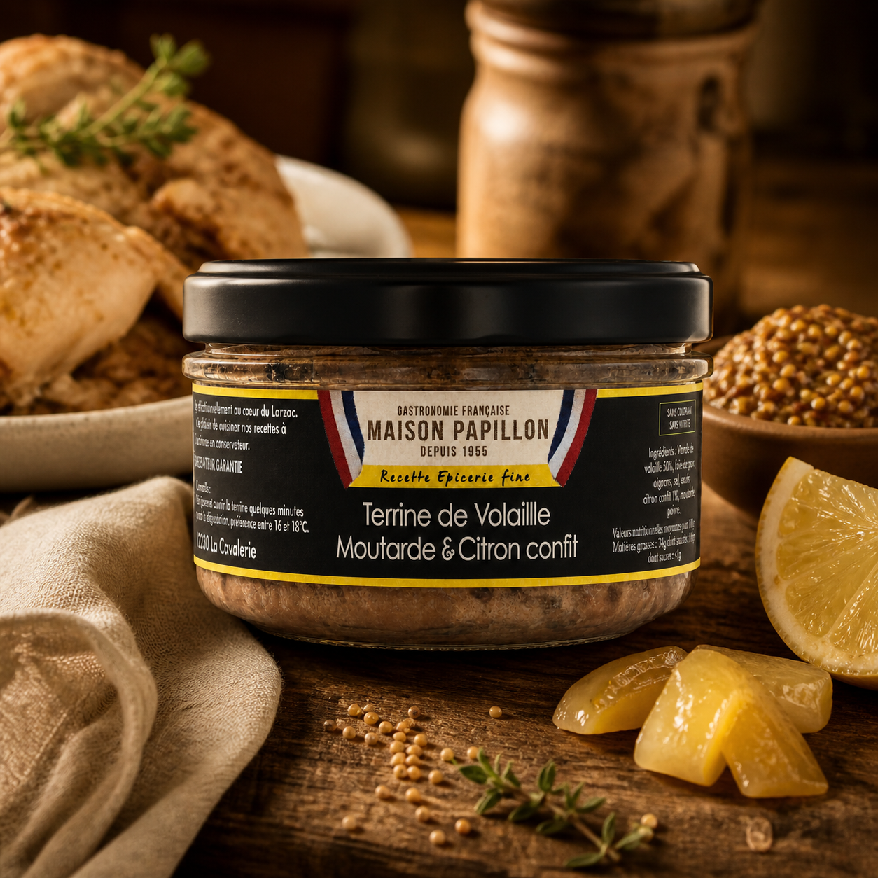 Chicken Terrine with Mustard & Candied Lemon 130g