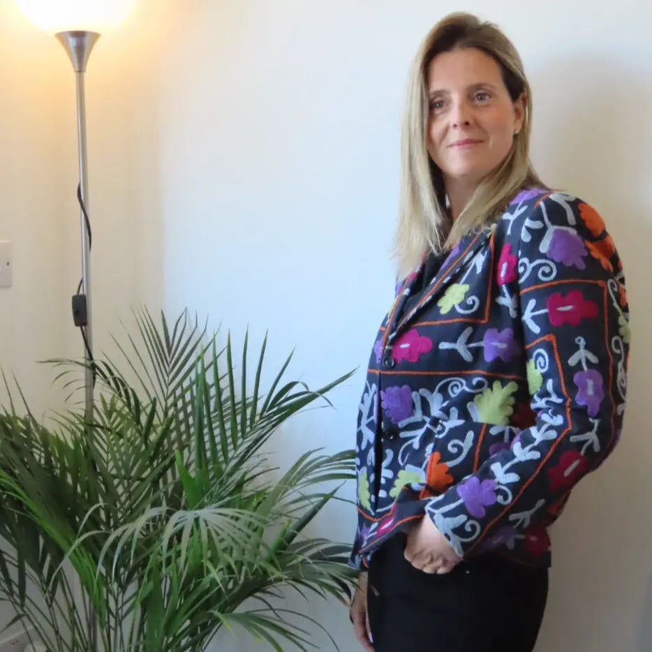 Suzani Embroidery Blazer – Handcrafted Statement Jacket with Vintage Flair