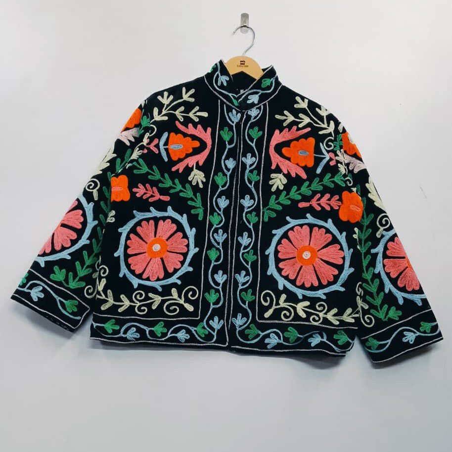 Bohemian Suzani Embroidery Jacket – Handcrafted Luxe Layer
