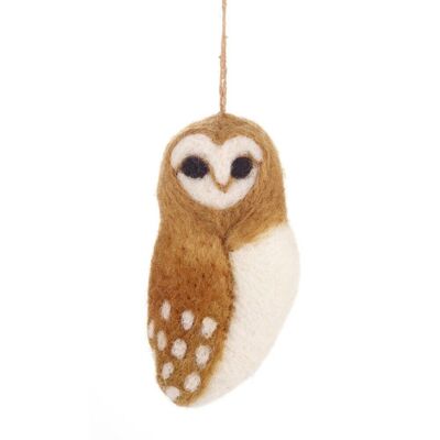 Tyto Alba Hanging Fair Trade Hanging Owl Decoration