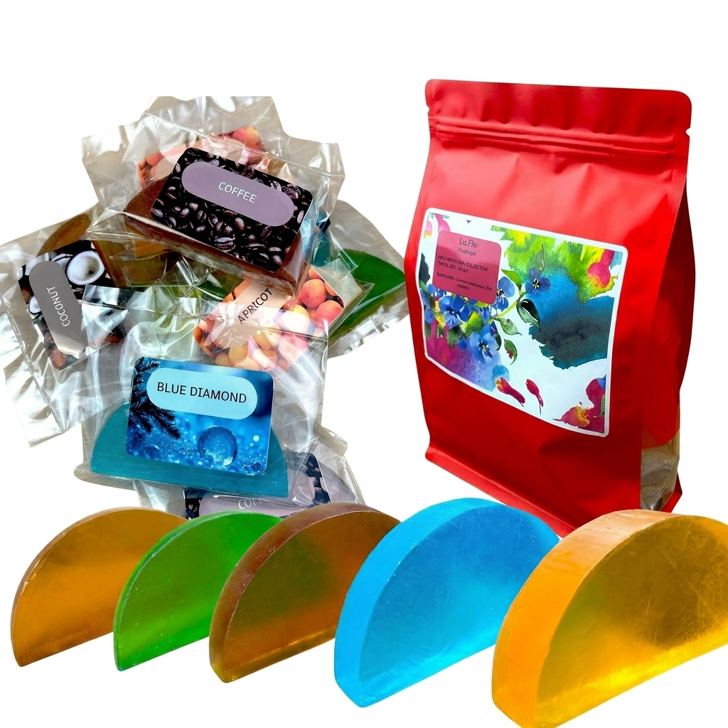 Glycerin Soap Set of 10 - Apricot, Coffee, Coconut, Fresh, Lemongrass