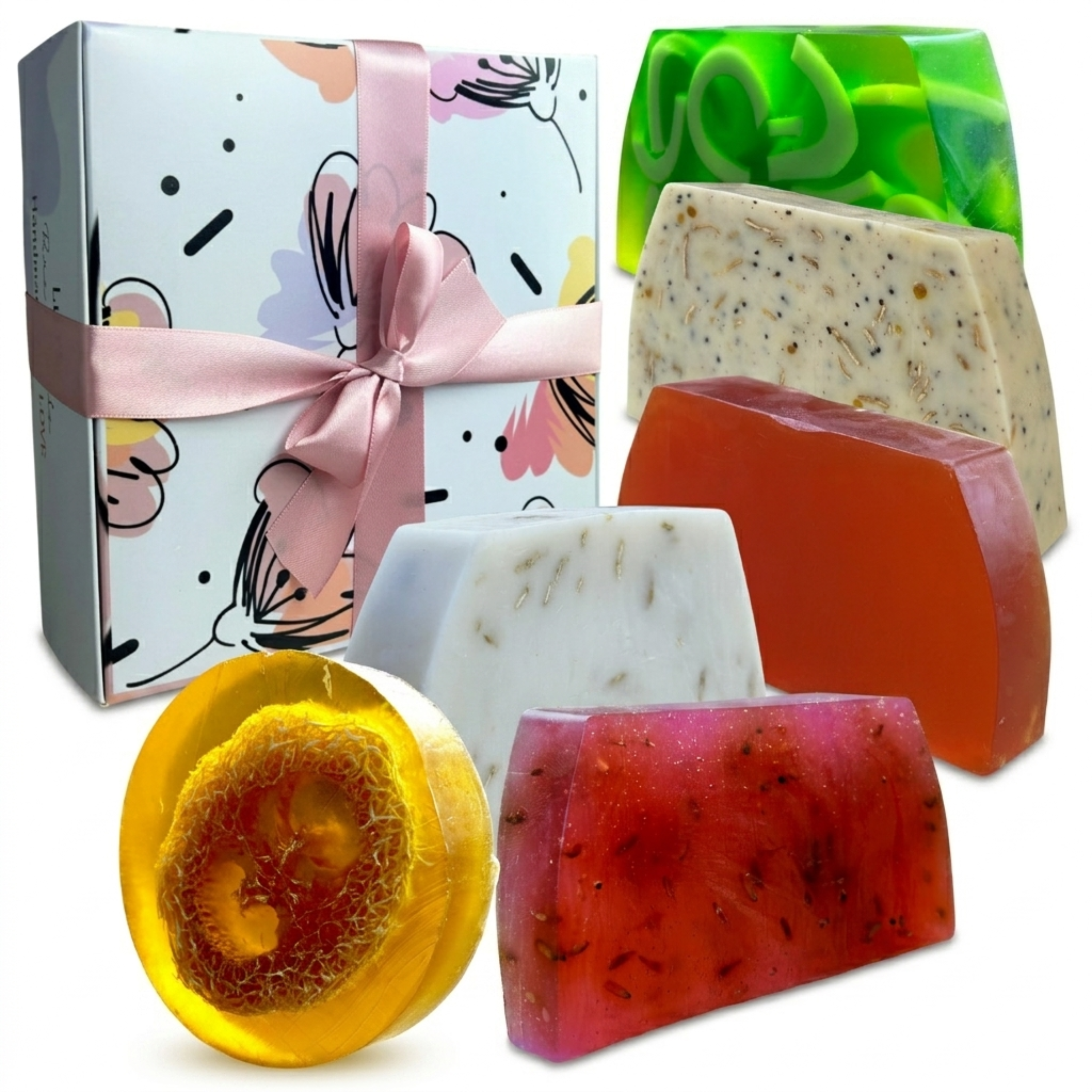 Artisan Glycerin Soap Gift Set (6 × 100 g)