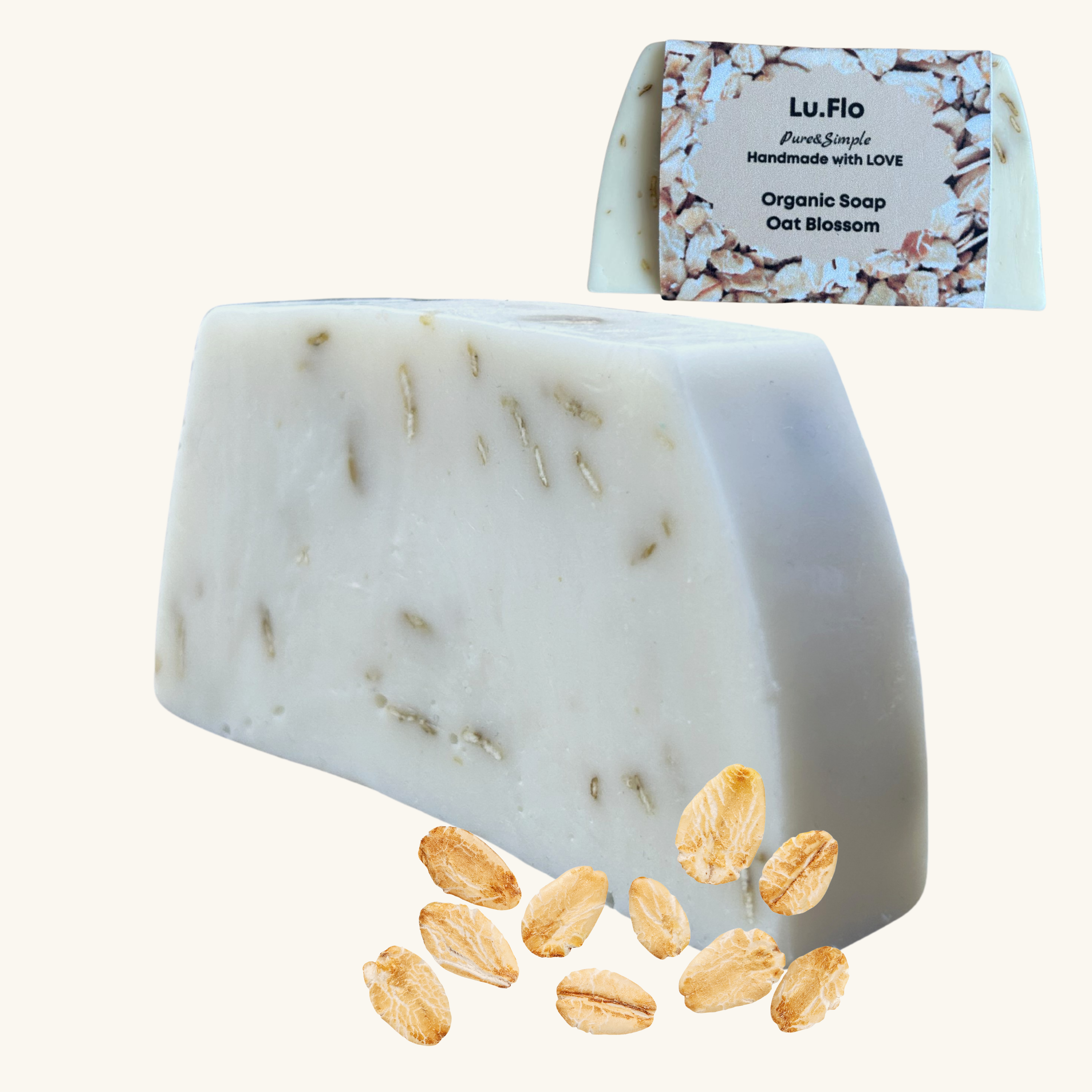 Organic Oatmeal Soap Bar with Glycerin and Aloe Vera