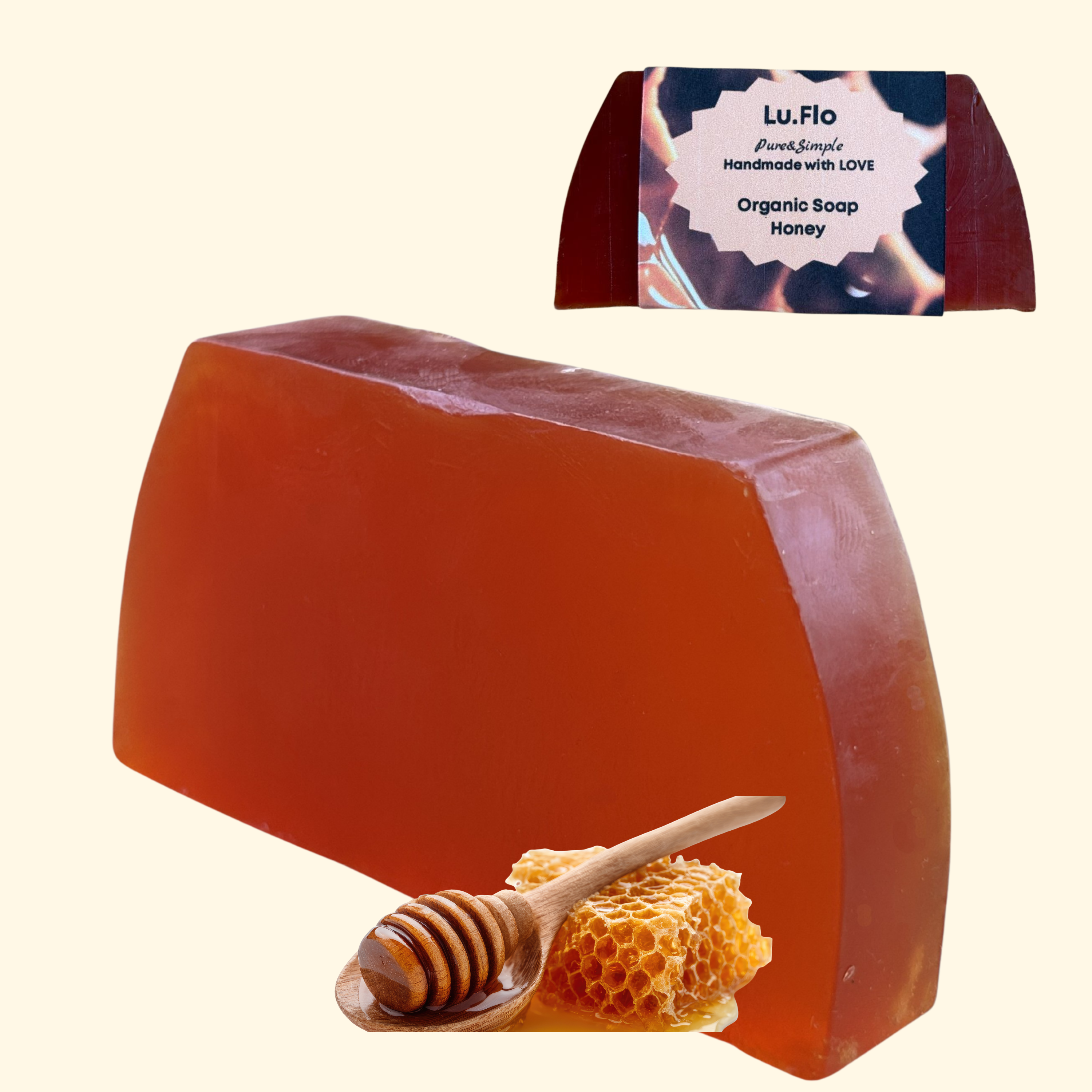 Organic Honey Soap Bar with Glycerin and Aloe Vera