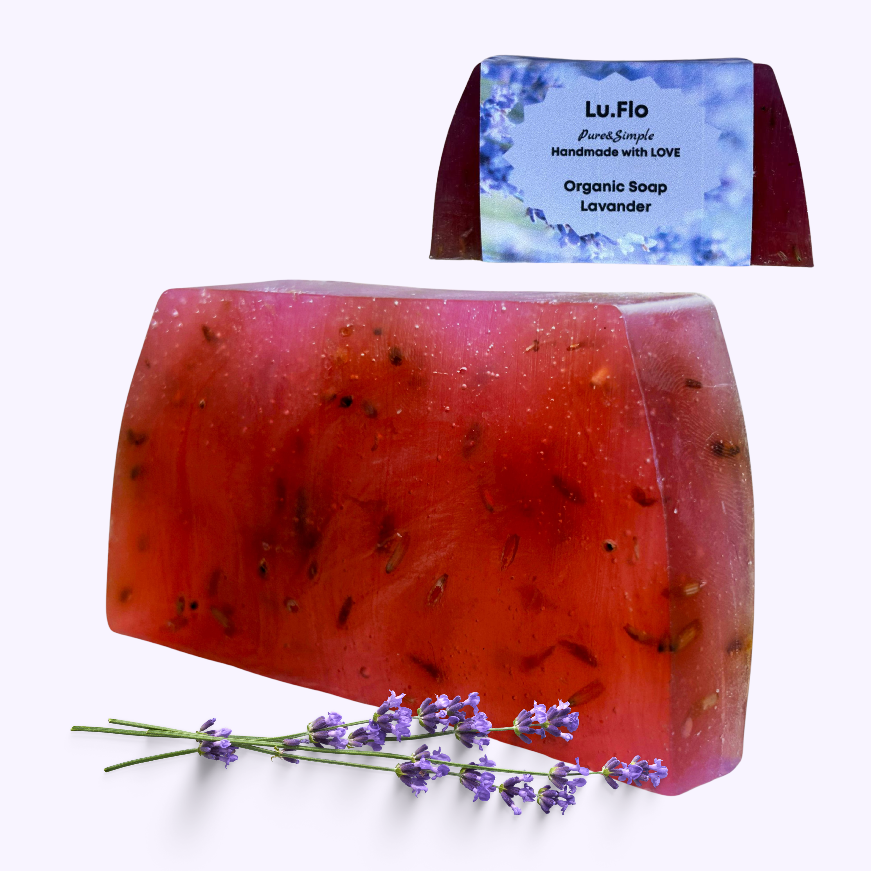 Organic Lavender Soap Bar with Glycerin and Aloe Vera
