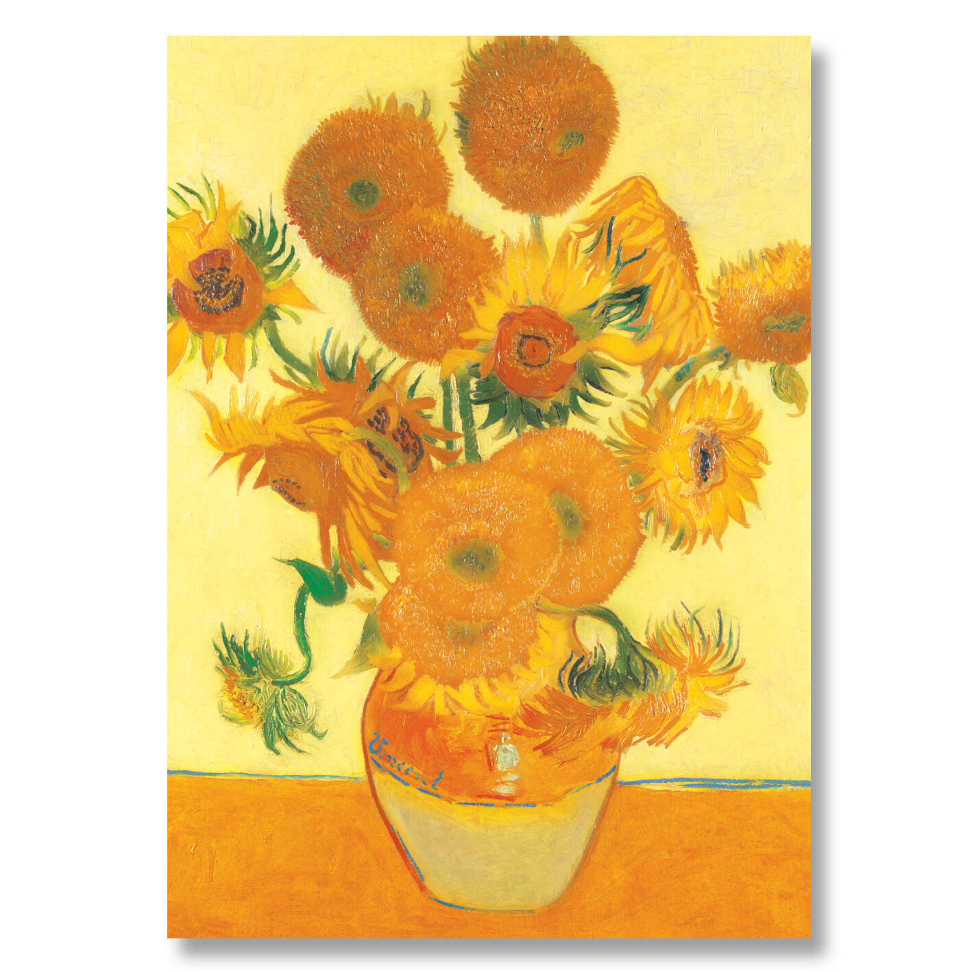 Poster in der Rolle – Kunstdruck „Sonnenblumen“ von Vincent van Gogh – 50 × 70 cm