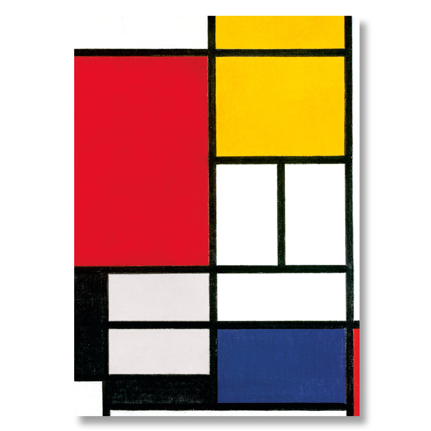 Poster in der Rolle – Abstrakte Komposition von Piet Mondrian – Kunstdruck – 50×70 cm