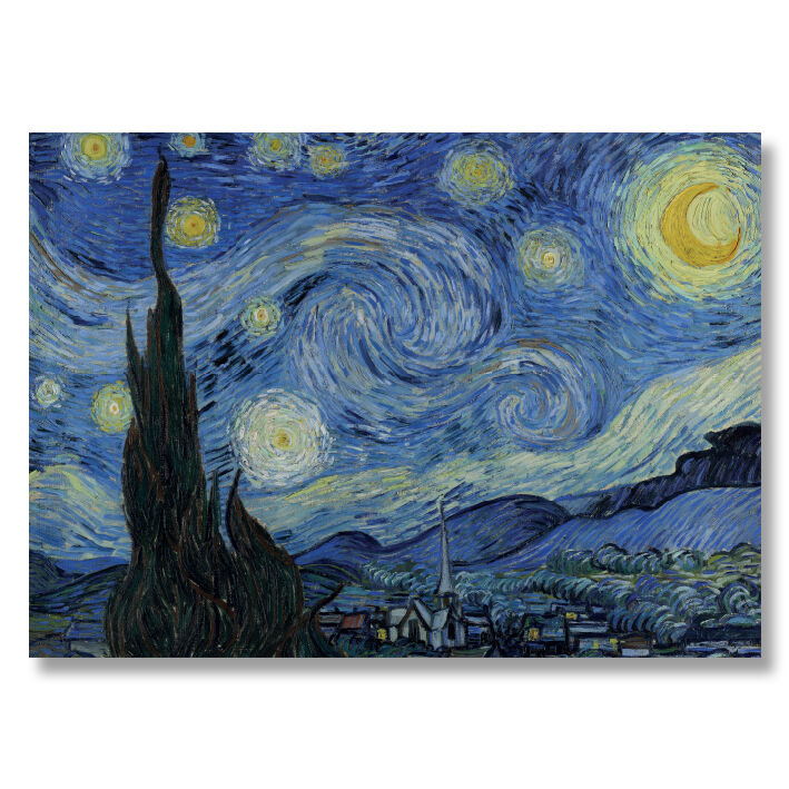 Poster in der Rolle – Kunstdruck „Sternennacht“ von Vincent van Gogh – 50×70 cm