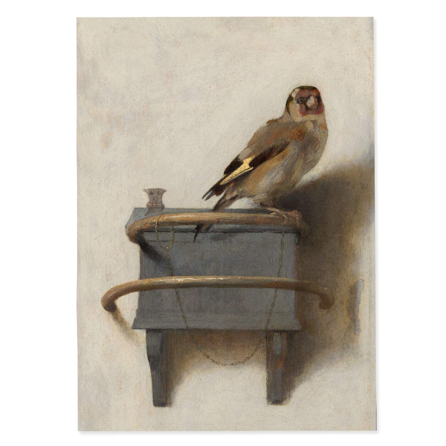 Poster in der Rolle – Kunstdruck „Der Distelfink“ von Carel Fabritius – 50×70 cm