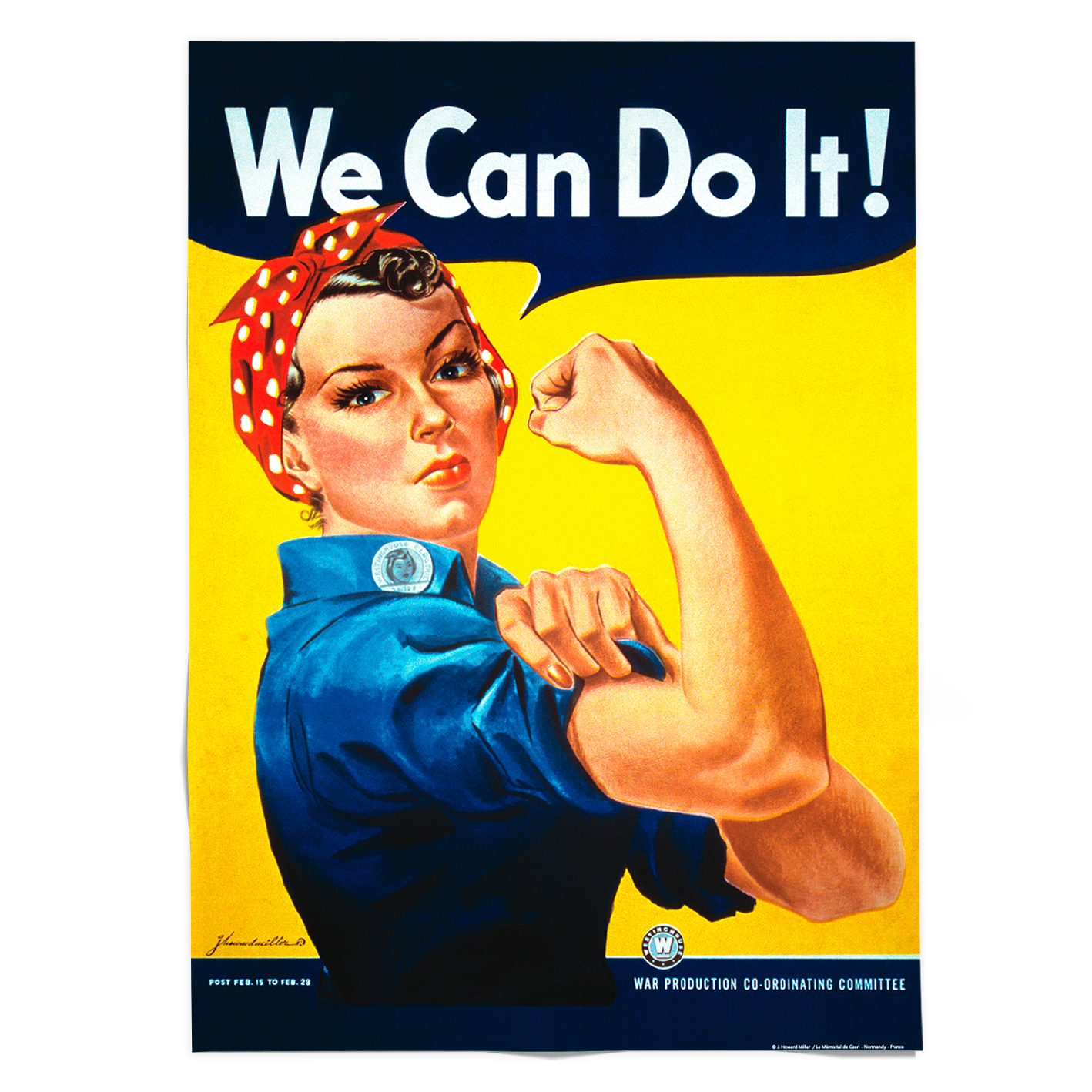 Poster in der Röhre – Wir schaffen das!Rosie the Riveter Kriegsposter Kunstdruck – 50×70cm