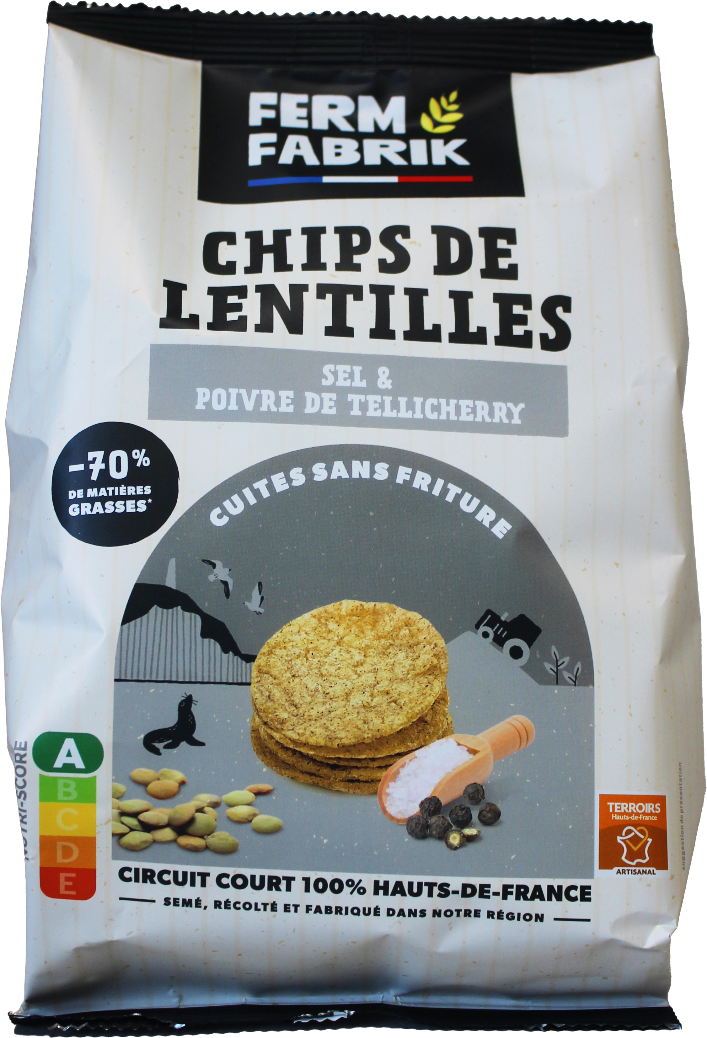 Pepper & Salt Lentil Chips - Ferm Fabrik
