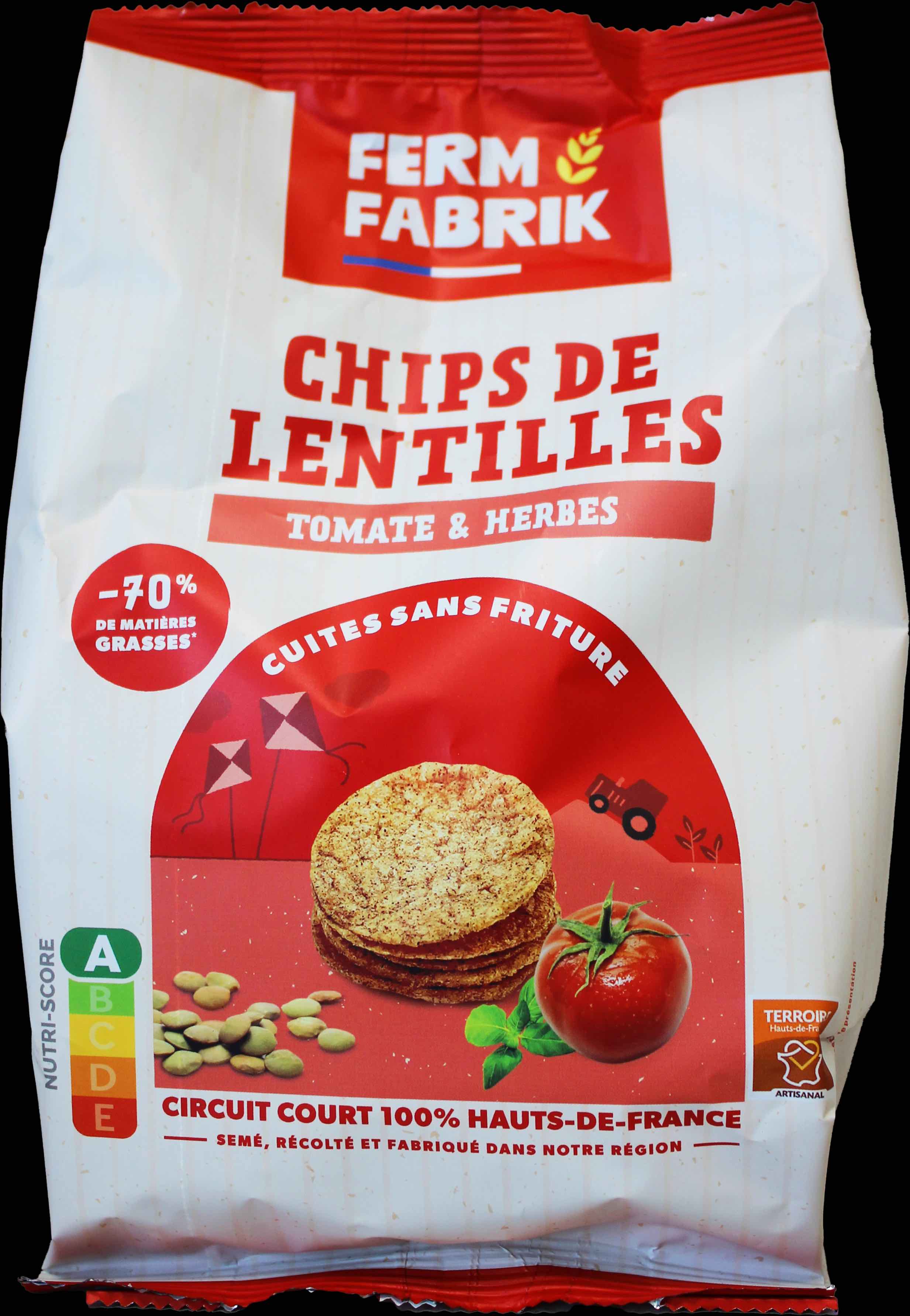 Lentil, Tomato and Herb Chips - Ferm Fabrik