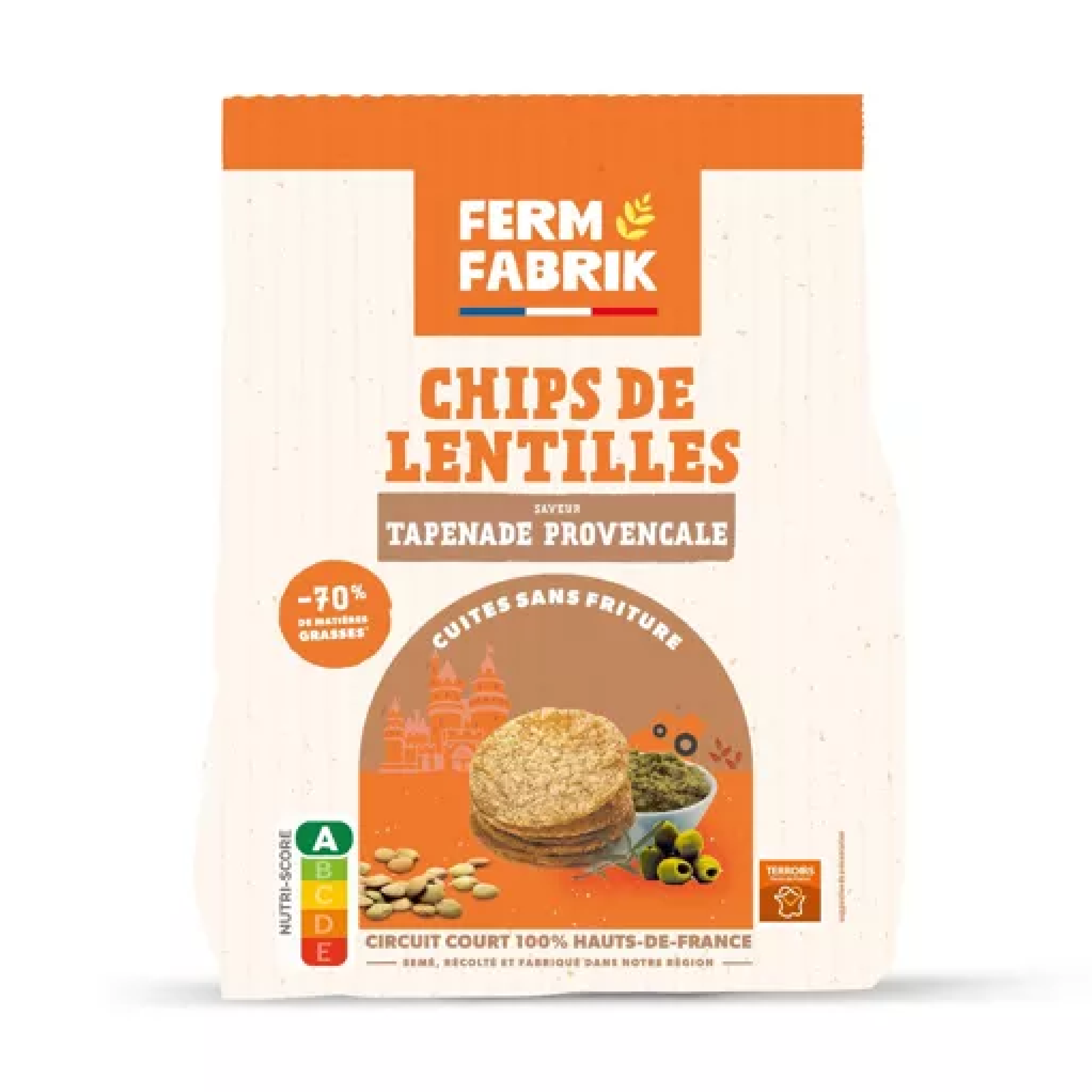 Lentil Chips with Provençal Tapenade - Ferm Fabrik