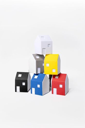 Bloc Notes 4 couleurs Bauhaus en forme de maison aux couleurs de l'été cadeau fête des pères 6