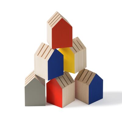 Card holder in the shape of a house