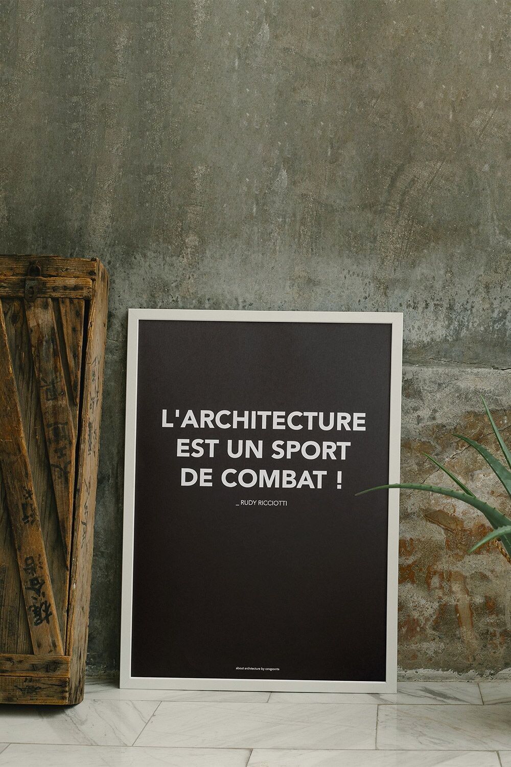 Poster „Architektur ist ein Kampfsport“ – Designer-Schreibwaren und Bürodeko
