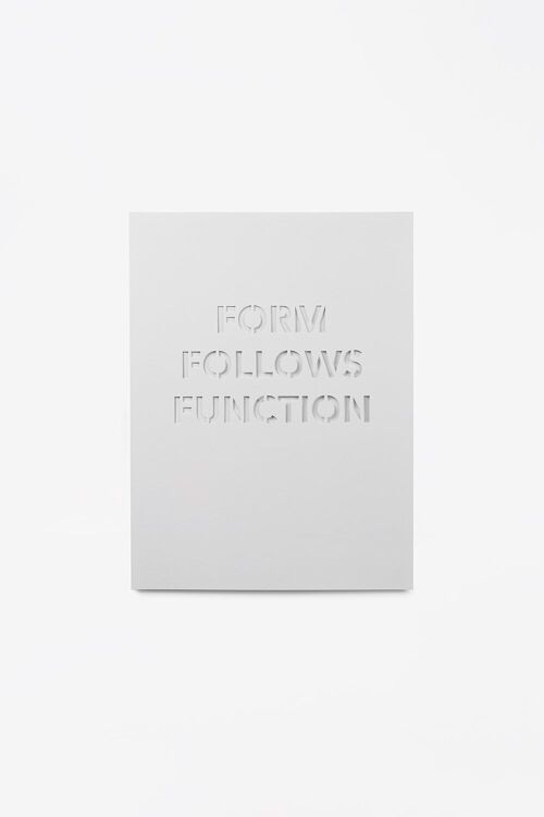 Affiche blanche "Form Follows Function"