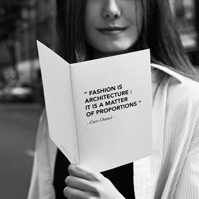 Cartolina "La moda è architettura"
