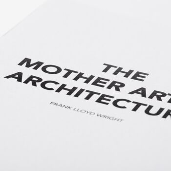 Carte postale "The mother art is architecture" 2