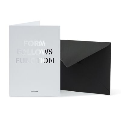 Postkarte "Form follows function"