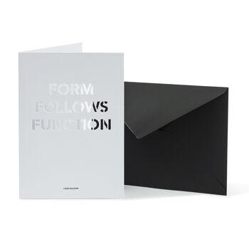 Carte postale "Form follows function" 1