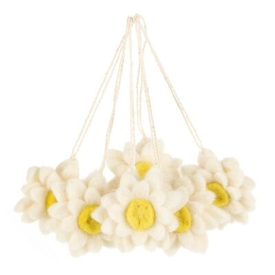 Margaritas colgantes hechas a mano (bolsa de 6) Decoraciones de Pascua de fieltro