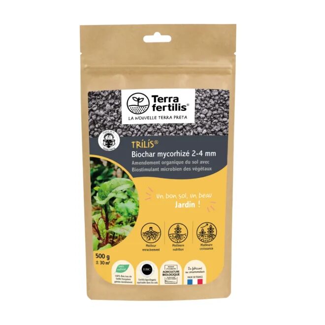 Trilis 2-4 mm Mykorrhiza-Biochar-Biostimulans - 500g Beutel