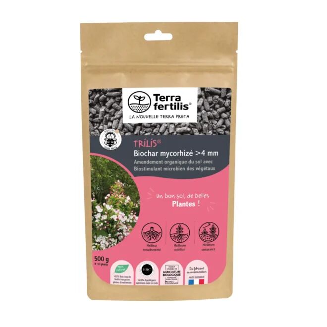 Trilis Mykorrhiza-Biokohle >4 mm Biostimulans - 500g Beutel