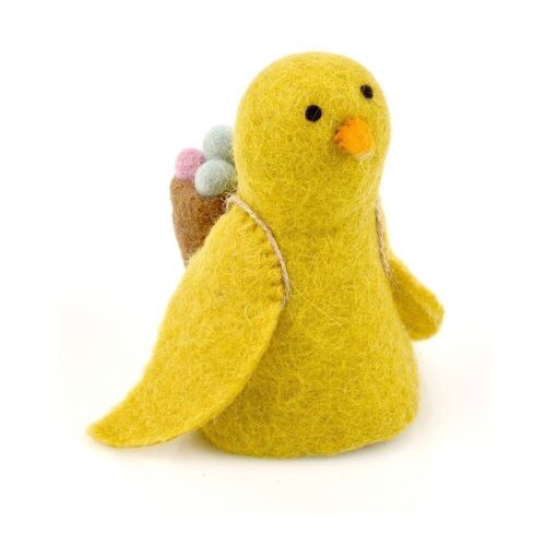 Handmade Biodegradable Felt Easter Yellow Chick Egg Cosy Decoration