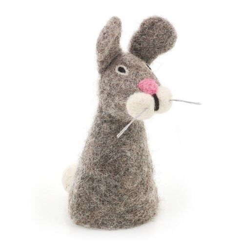 Handmade Biodegradable Felt Easter Grey Bunny Egg Cosy Decoration