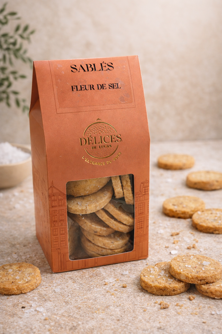 Fleur de Sel Biscuit - Handmade and made in France - 150g