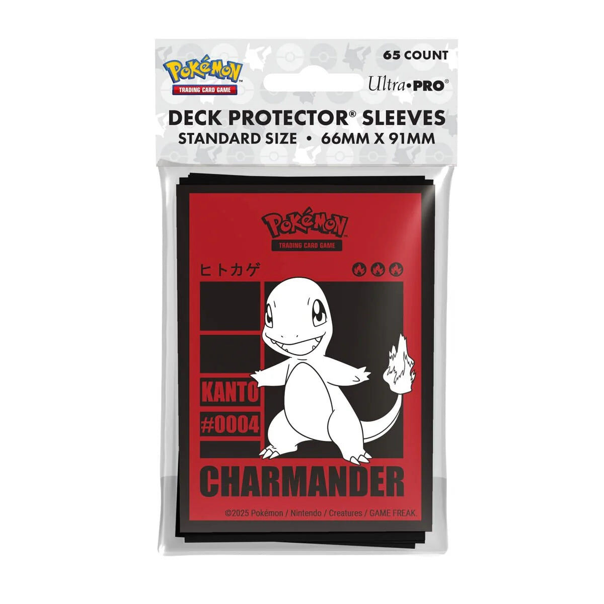 Fundas protectoras Charmander para cartas Pokémon, paquete de 65 unidades Ultra Pro