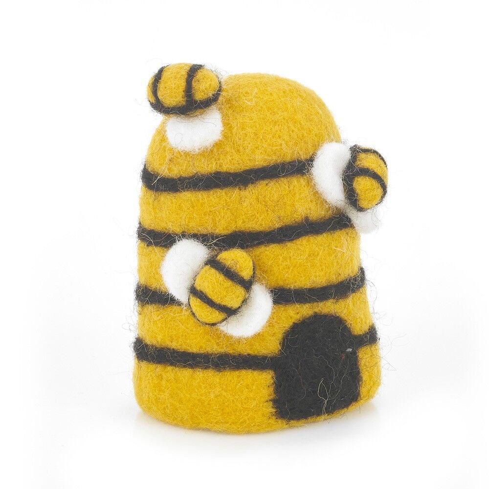 Oeuf en feutre fait à la main Amis de la cour de ferme Oeuf biodégradable occupé de ruche