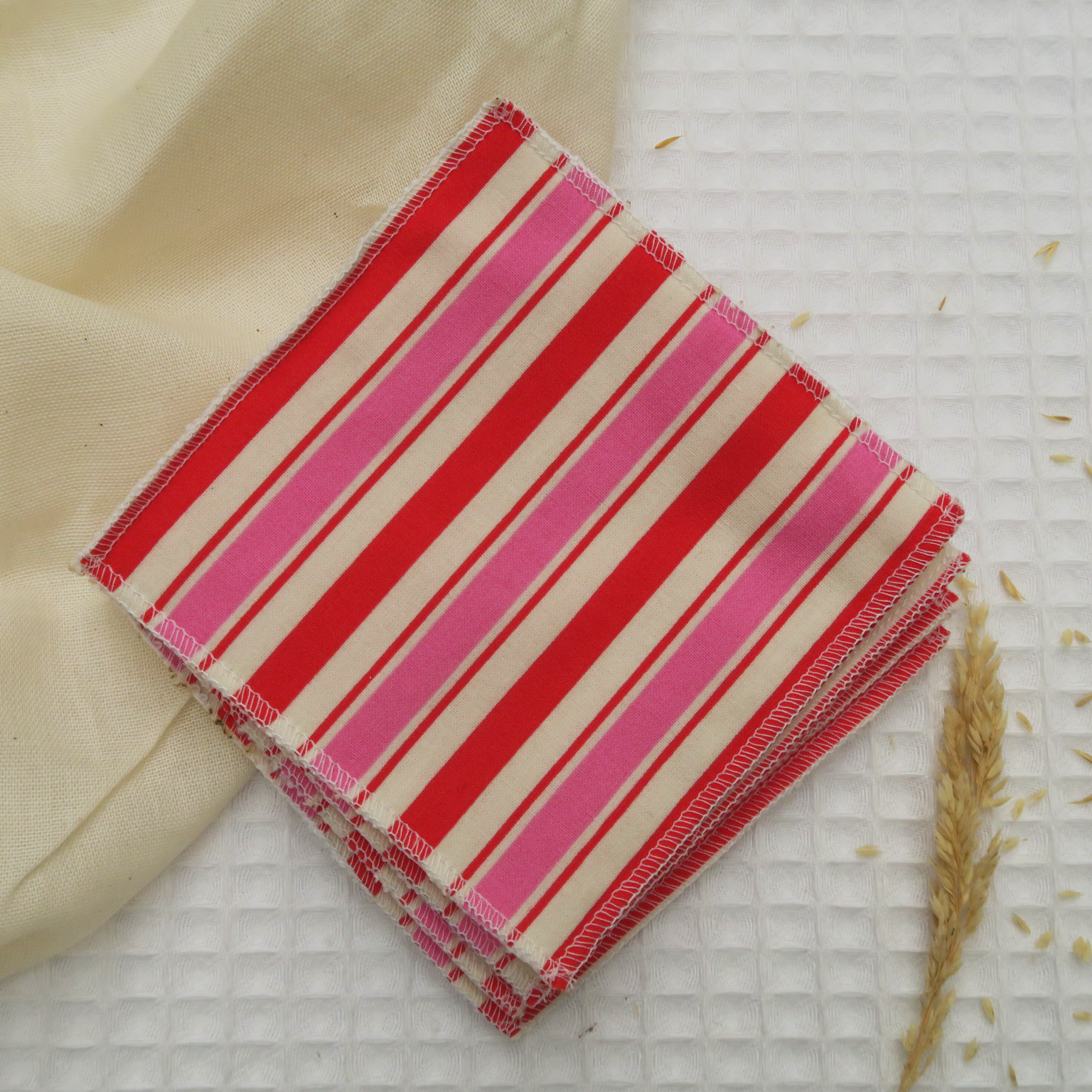 Set of 5 washable wipes 10 x 10 cm – LYDIA R - Les Beaux Jours Collection