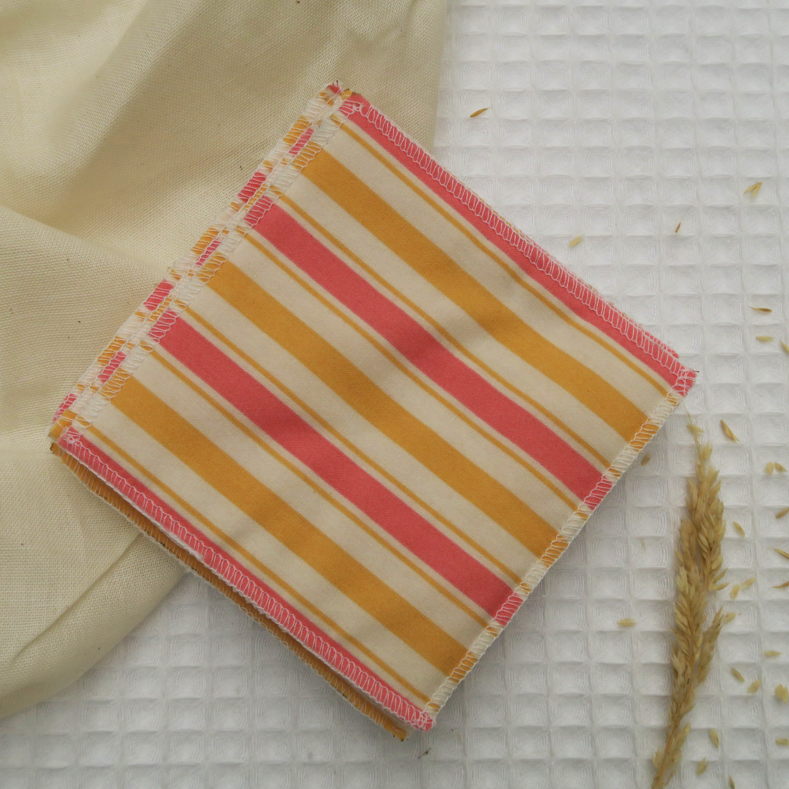 Set of 5 washable wipes 10 x 10 cm – LYDIA J - Les Beaux Jours Collection