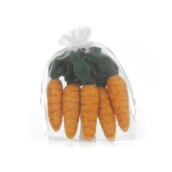 Carottes à suspendre faites à la main (sac de 5) Décoration de Pâques à suspendre biodégradable 2