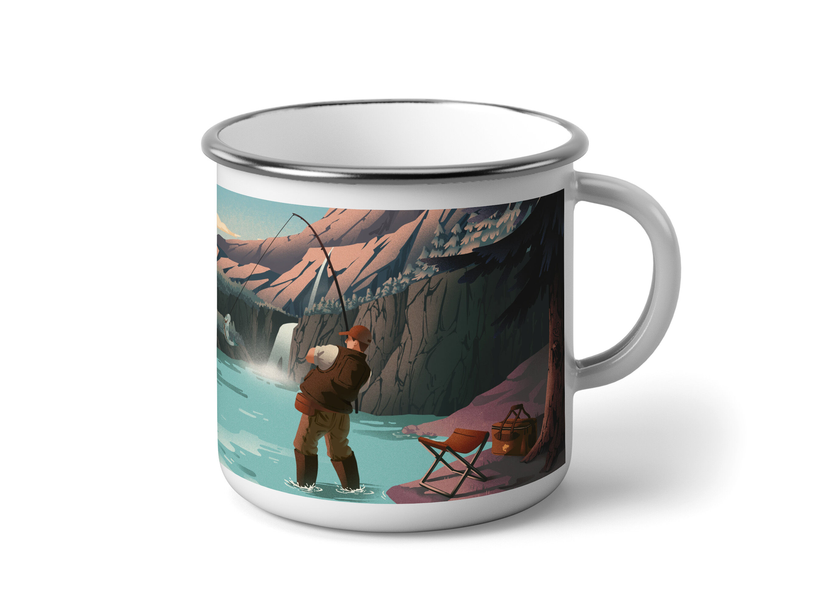 Mug pêche rétro
