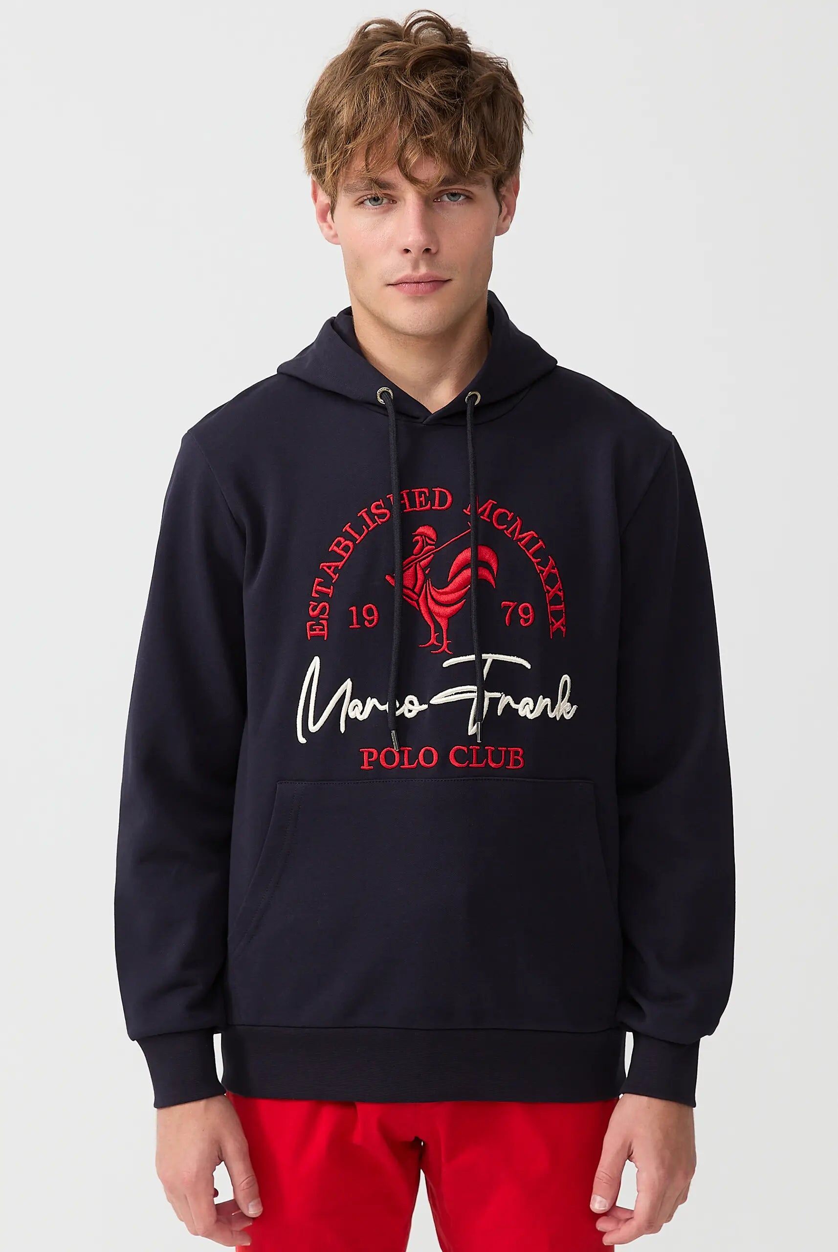 Paradise: Sudadera con capucha con el icónico logo del gallo bordado.