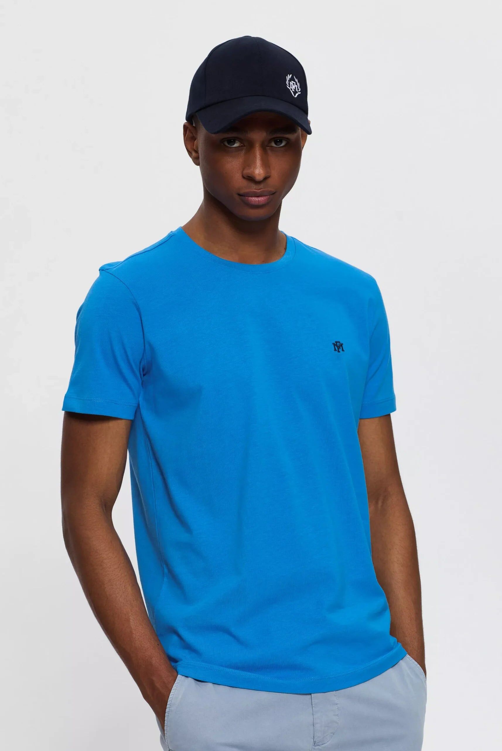 Philippe: camiseta con monograma del logo MF bordado
