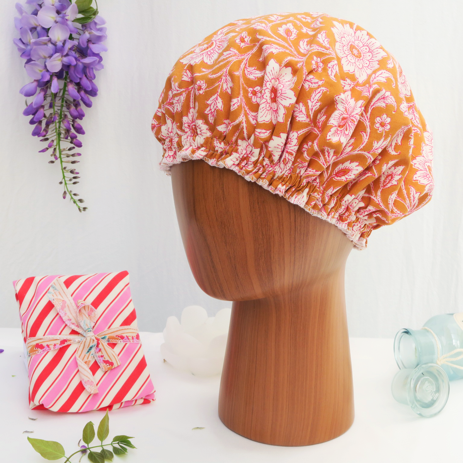 100% cotton shower/care cap – SHIRA – Les Beaux Jours Collection