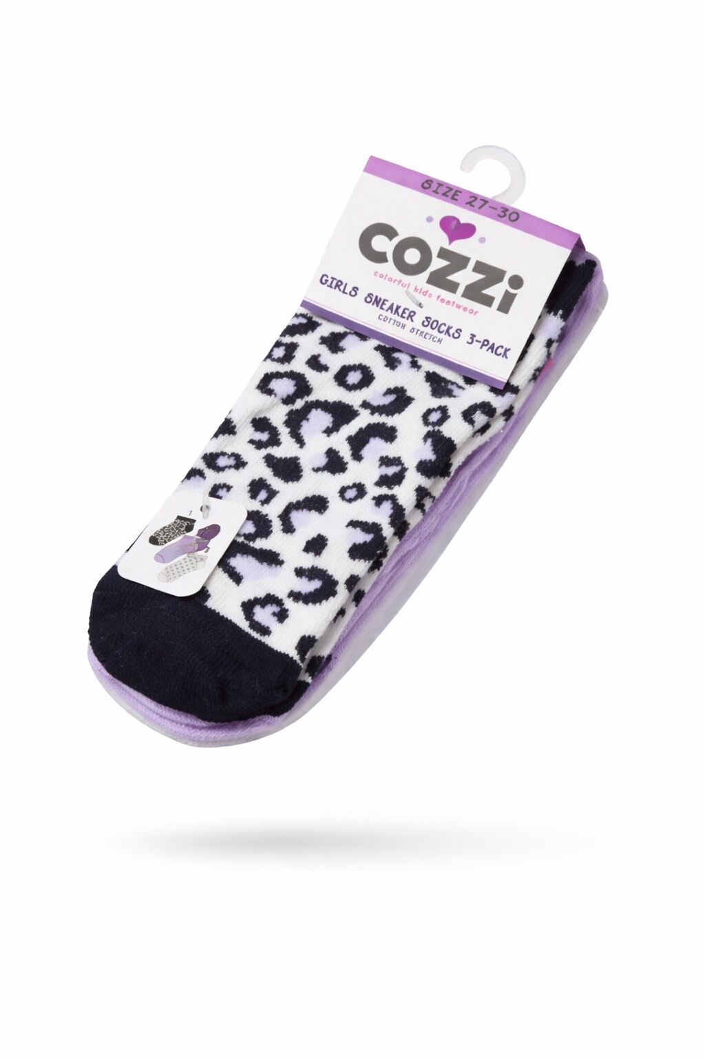 Varios packs de 3 pares de calcetines deportivos Cozzi para niñas, talla 27/30