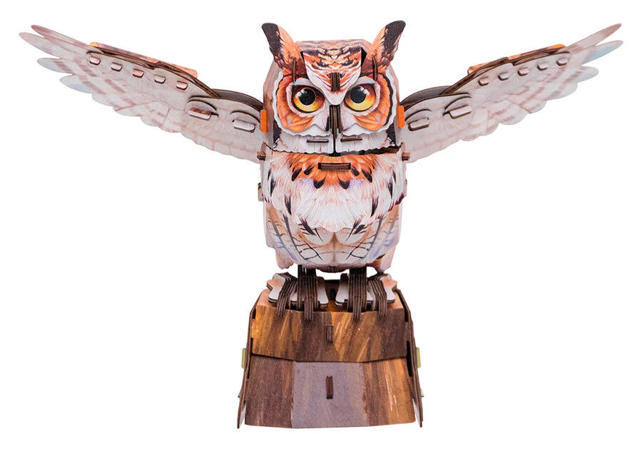 MakeBug, Maquette 3D, Grand-duc d'Amérique, MB-D-0059, 11 x 19 x 14 cm
