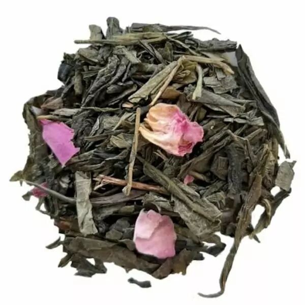 Sencha Green Tea - Organic Rose Petals