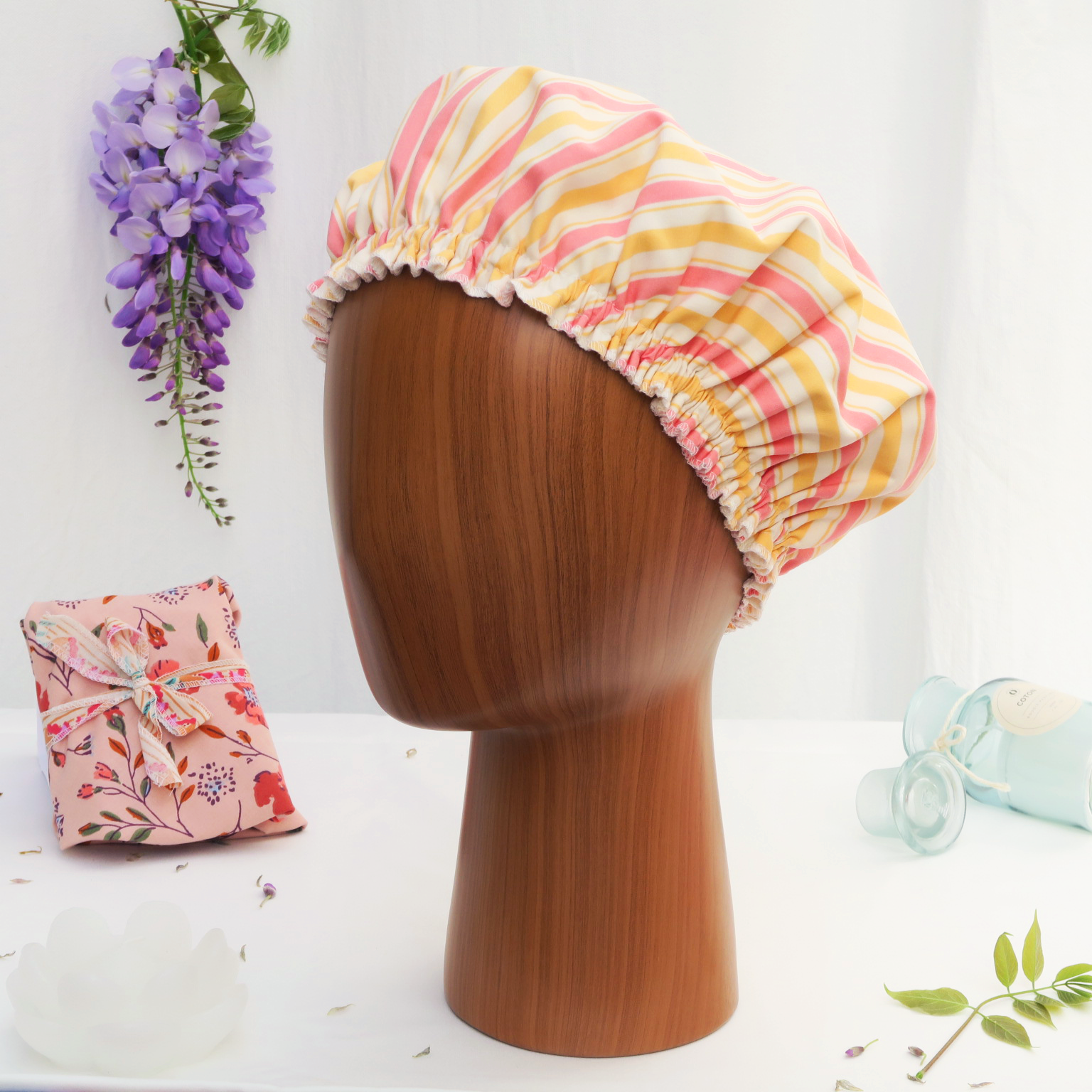 100% cotton shower/care cap – LYDIA J - Les Beaux Jours Collection