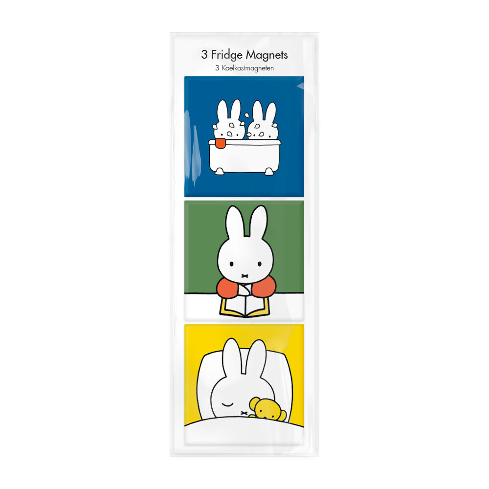 Ensemble d'aimants pour réfrigérateur - Miffy l'heure de la sieste - 3 pièces