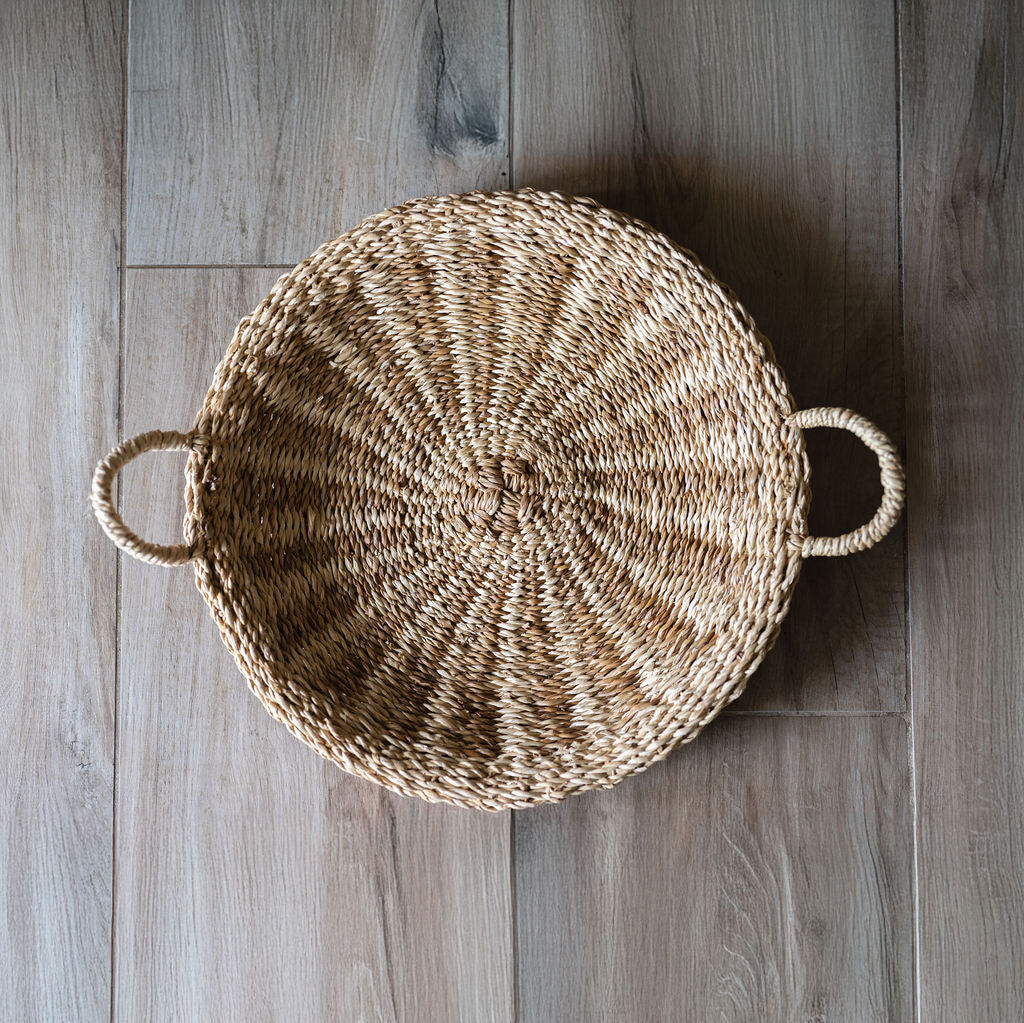 Bagshi, Decorative Hand Woven Seagrass Tray Set of 2