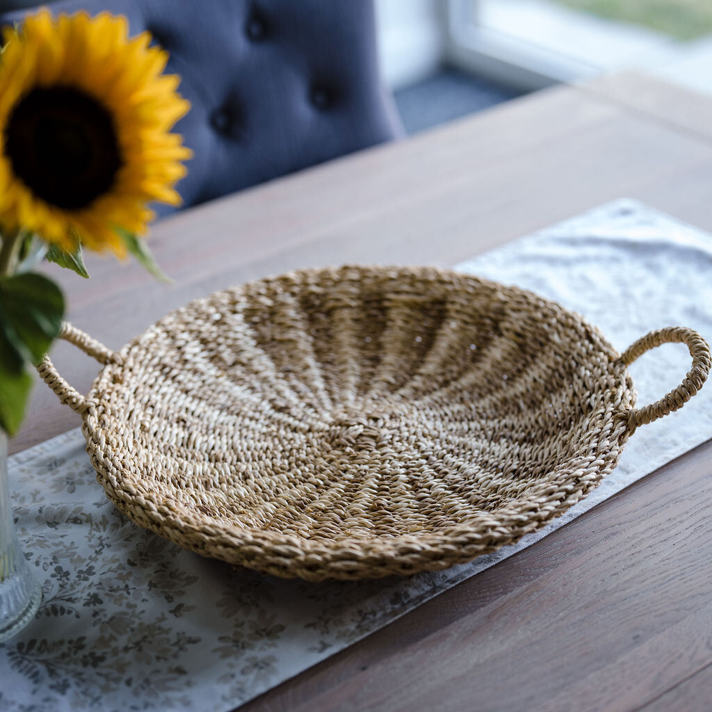 Bagshi, Decorative Hand Woven Seagrass Tray Set of 2