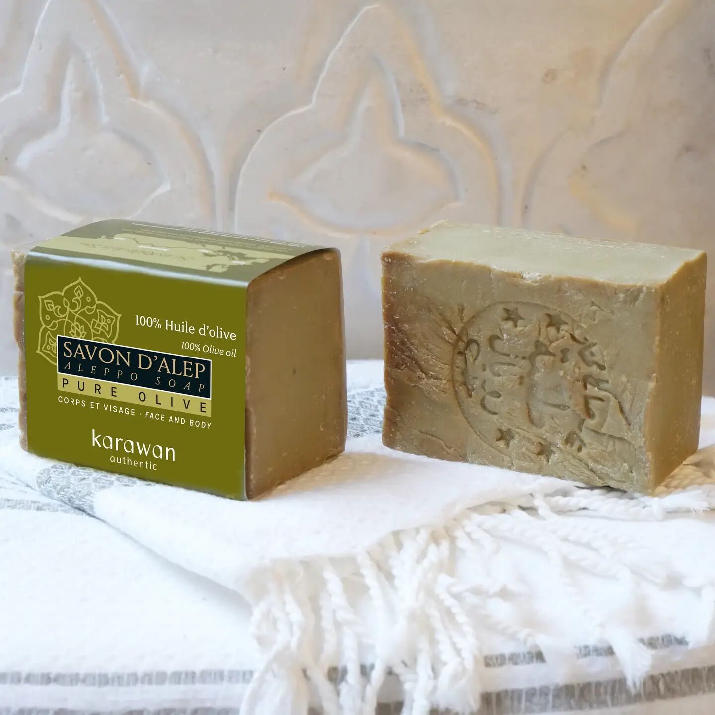 100% PURE OLIVE ALEPPO SOAP - IN A STRIP - 200g - SOLD IN PACKS OF 24