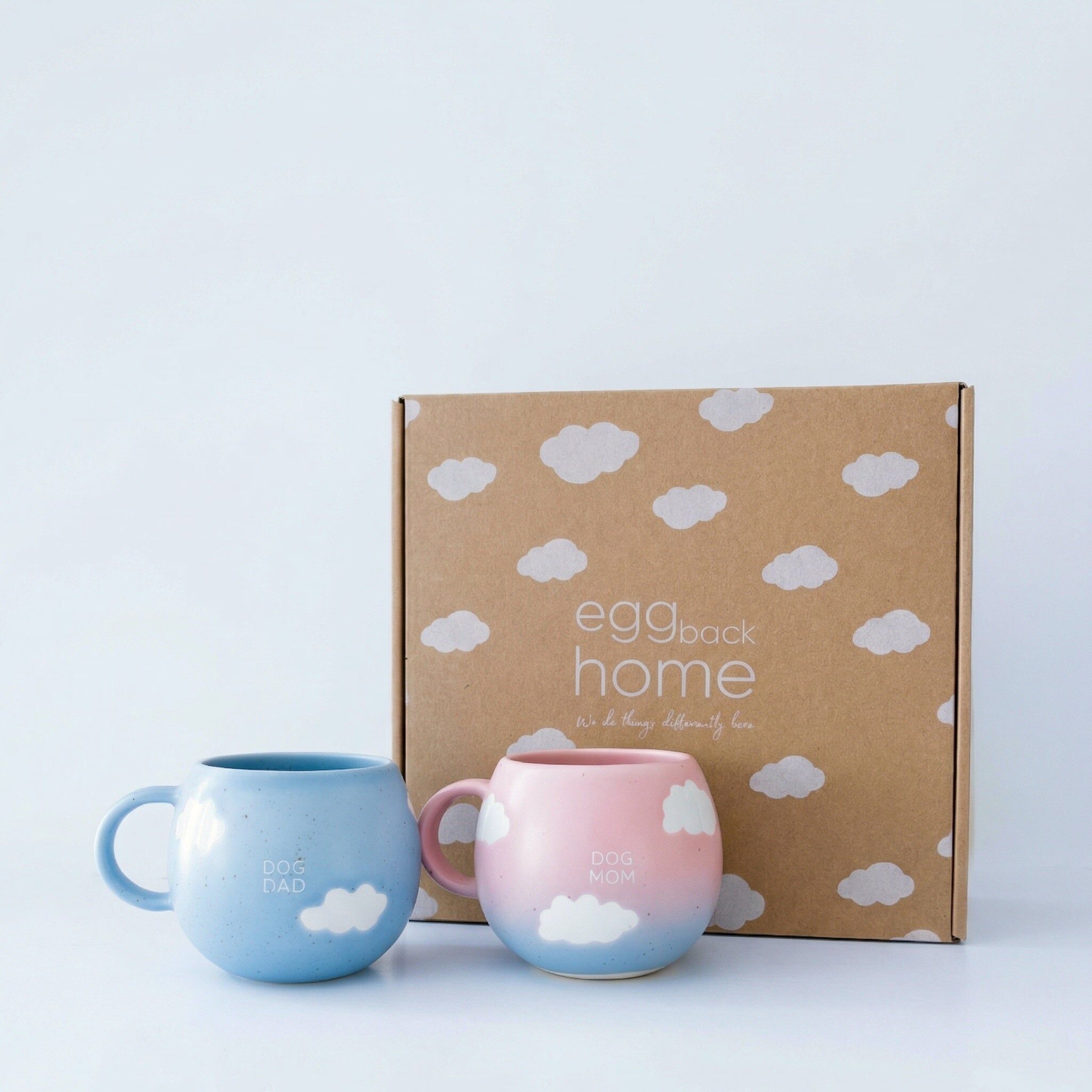 Cloud Mix Sunset Collection Mug 250ml Dog Mom & Dad 2 Pieces Set